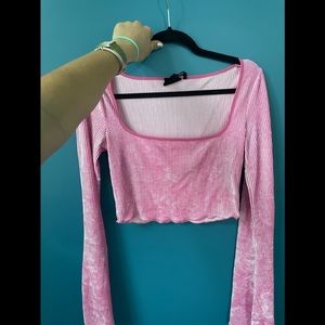 Out from Under pink cropped shirt in a size medium.